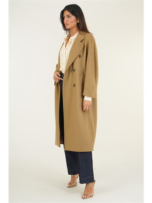 Cappotto in misto lana con cintura Elmas Phil | 050532CAMMELLO